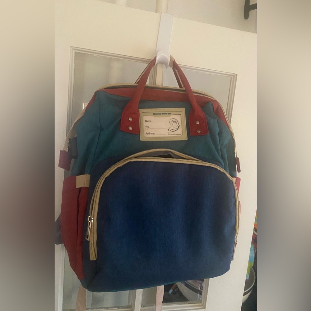 Mommy Loves You Backpack/Diaper Bag With